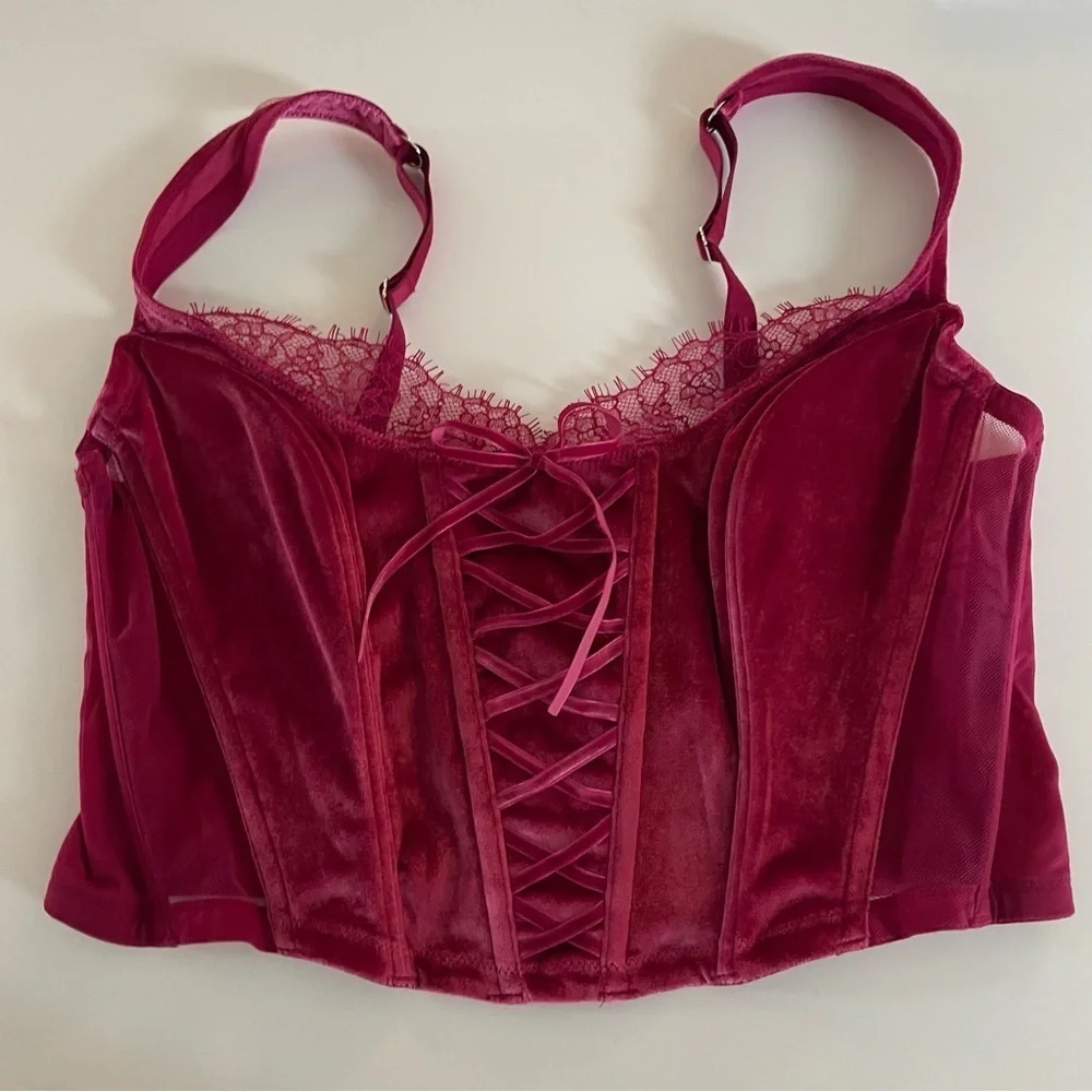 New! Victoria's Secret Dream Angels Velvet Unlined Corset Bra Top 22810